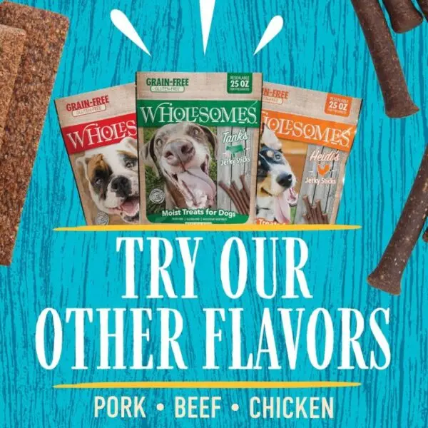 Wholesomes Cleo’s Grain-Free Jerky Sticks – Dog Training & Reward Treats (25 oz) - Image 6