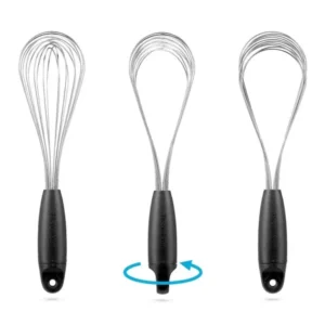 Dreamfarm Flisk Stainless Steel Whisk – Multi-Function Folding Kitchen Whisk (3-in-1)