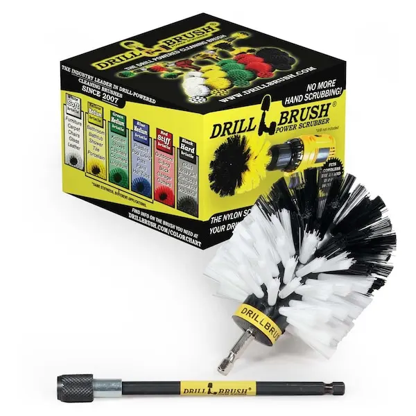 Drillbrush Car Cleaning Drill Brush Kit – Wheel & Interior Detailing Set with Extension Attachment
